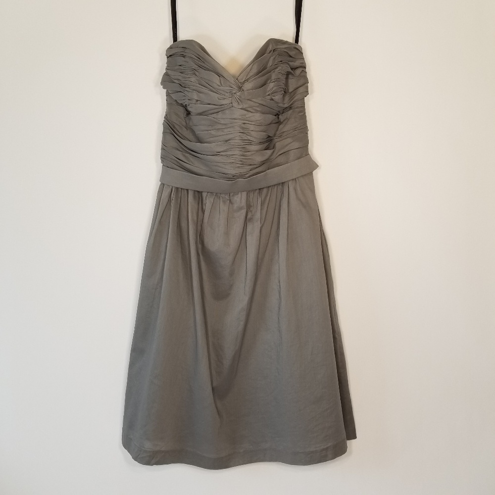 Cotton Strapless Dress w/ pockets